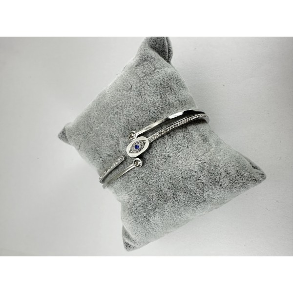 Gümüş Mavi Taşlı Bileklik